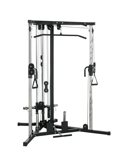 SPORTNOW Home Gym Machine, Multifunctional Gym Equipment with High and Low Pulleys, Pull Up Bar, 15-Position Adjustable Strength - pic 160095 | FastDaddyshop