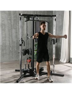 SPORTNOW Home Gym Machine, Multifunctional Gym Equipment with High and Low Pulleys, Pull Up Bar, 15-Position Adjustable Strength 2