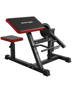 SPORTNOW Adjustable Preacher Curl Bench, Multi-Functional Weight Bench with Handlebar and Elbow Cushion for Home and Outdoor Gym