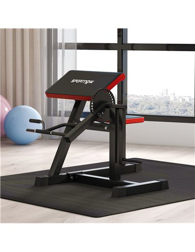 SPORTNOW Adjustable Preacher Curl Bench, Multi-Functional Weight Bench with Handlebar and Elbow Cushion for Home and Outdoor Gym