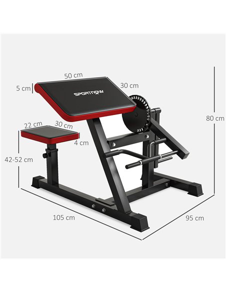 SPORTNOW Adjustable Preacher Curl Bench, Multi-Functional Weight Bench with Handlebar and Elbow Cushion for Home and Outdoor Gym - pic 160106 | FastDaddyshop