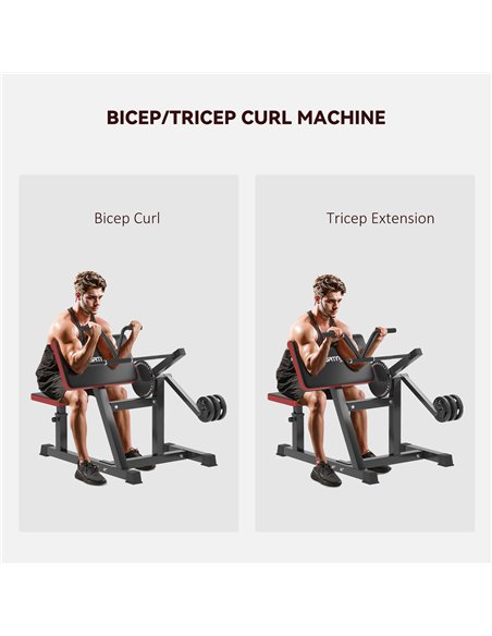 SPORTNOW Adjustable Preacher Curl Bench, Multi-Functional Weight Bench with Handlebar and Elbow Cushion for Home and Outdoor Gym - pic 160107 | FastDaddyshop