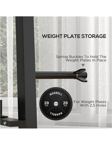SPORTNOW 3-Tier Dumbbell Rack, Versatile Weight Rack with 4 Weight Rods for Dumbbells, Kettlebells and Plates (Rack Only)