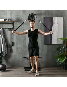 SPORTNOW Wall Mount Cable Machine, 15 Positions Adjustable Cable Crossover Machine Dual Pulley System for Home Gym 2