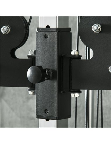 SPORTNOW Wall Mount Cable Machine, 15 Positions Adjustable Cable Crossover Machine Dual Pulley System for Home Gym