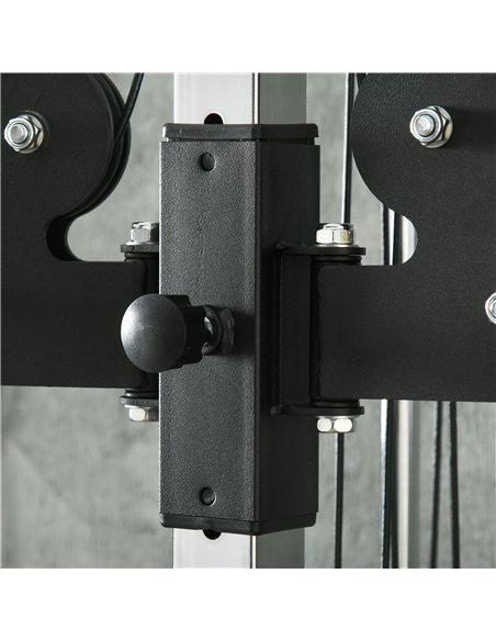 SPORTNOW Wall Mount Cable Machine, 15 Positions Adjustable Cable Crossover Machine Dual Pulley System for Home Gym - pic 160129 | FastDaddyshop