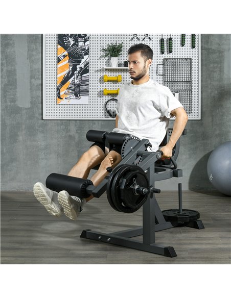 SPORTNOW Seated Leg Extension Machine, Adjustable Leg Raise Machine and Curl Machine with Plate Loaded for Hip, Thigh, Lower Bod - pic 160132 | FastDaddyshop