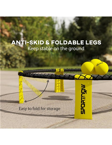 SPORTNOW Spike Ball Set, Mini Beach Games Set with Net, 3 Balls and Ball Pump, Portable with Carrying Bag for Outdoor Team Sport - pic 160152 | FastDaddyshop