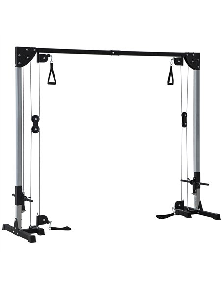 SPORTNOW Multi Home Gyms with Cable Pulley System, Cable Crossover Machine with 4 Handles for Full Body Strength Training, Power - pic 160158 | FastDaddyshop