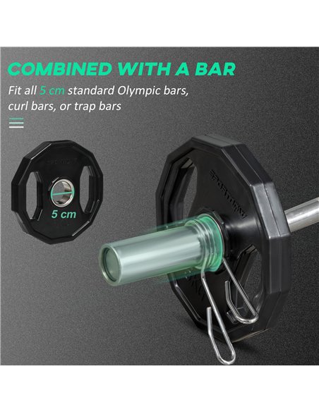 SPORTNOW Olympic Weight Plates Set, Metal and Rubber Bumper Plates Weights Discs with 2"/5cm Holes, for Home Gym Weight Lifting  - pic 160171 | FastDaddyshop