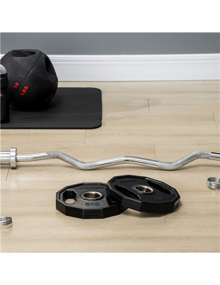 SPORTNOW Olympic Weight Plates Set, Metal and Rubber Bumper Plates Weights Discs with 2"/5cm Holes, for Home Gym Weight Lifting  - pic 160173 | FastDaddyshop