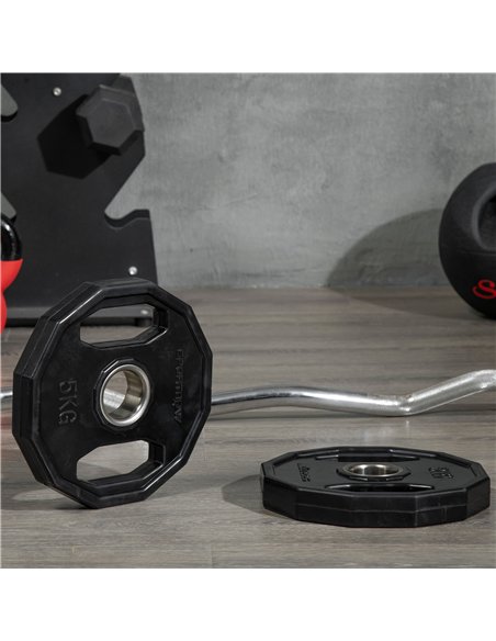 SPORTNOW Olympic Weight Plates Set, Metal and Rubber Bumper Plates Weights Discs with 2"/5cm Holes, for Home Gym Weight Lifting  - pic 160175 | FastDaddyshop