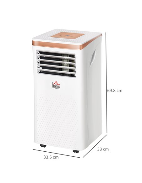 Homcom Mobile Air Conditioner with Fan, Timer, Remote, LED, Auto Shut-Down 1122W, White - pic 16018 | FastDaddyshop