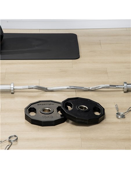SPORTNOW Olympic Weight Plates Set, Metal and Rubber Bumper Plates Weights Discs with 2"/5cm Holes, for Home Gym Weight Lifting  - pic 160182 | FastDaddyshop