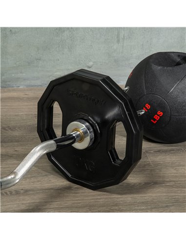 SPORTNOW Olympic Weight Plates Set, Metal and Rubber Bumper Plates Weights Discs with 2"/5cm Holes, for Home Gym Weight Lifting 