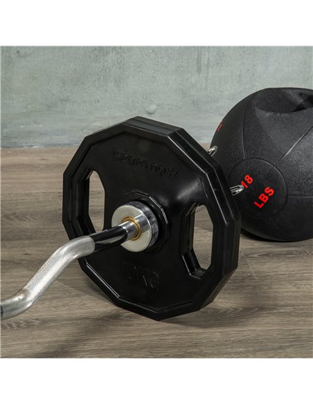 SPORTNOW Olympic Weight Plates Set, Metal and Rubber Bumper Plates Weights Discs with 2"/5cm Holes, for Home Gym Weight Lifting  - pic 160184 | FastDaddyshop