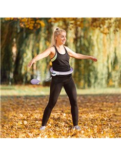 SPORTNOW Smart Weighted Hula Hoop, Massage Hula Ring w/ 16 Detachable Knots, 360° Auto-Rotating Ball, Digital Counter, Purple 2