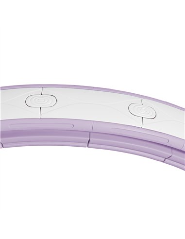 SPORTNOW Smart Weighted Hula Hoop, Massage Hula Ring w/ 16 Detachable Knots, 360° Auto-Rotating Ball, Digital Counter, Purple