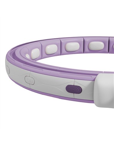 SPORTNOW Smart Weighted Hula Hoop, Massage Hula Ring w/ 16 Detachable Knots, 360° Auto-Rotating Ball, Digital Counter, Purple