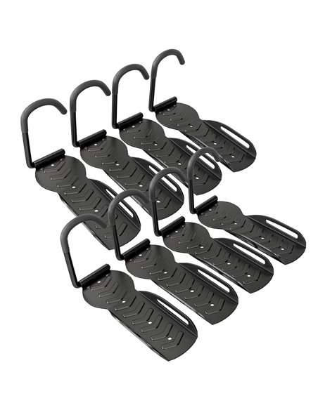 SPORTNOW 8 Pack Bike Rack, Wall Mounted Bicycle Hanger Hook, Foldable Garage Bike Wall Rack, Bicycle Storage Holder for Indoor O - pic 160194 | FastDaddyshop