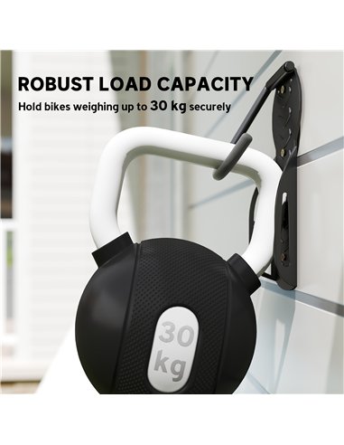 SPORTNOW 8 Pack Bike Rack, Wall Mounted Bicycle Hanger Hook, Foldable Garage Bike Wall Rack, Bicycle Storage Holder for Indoor O