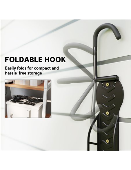 SPORTNOW 8 Pack Bike Rack, Wall Mounted Bicycle Hanger Hook, Foldable Garage Bike Wall Rack, Bicycle Storage Holder for Indoor O - pic 160200 | FastDaddyshop