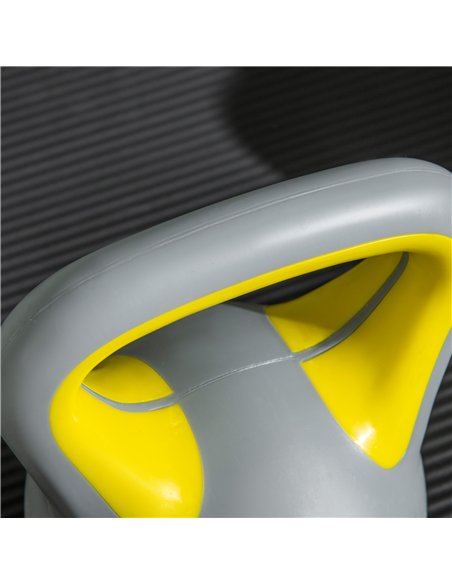 SPORTNOW Kettlebell, 4kg Kettle Bells with Handle for Home Gym Weight Lifting and Strength Training, Yellow and Grey - pic 160219 | FastDaddyshop