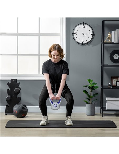 SPORTNOW Kettlebell, 6kg Kettle Bells with Handle for Home Gym Weight Lifting and Strength Training, Purple and Grey - pic 160222 | FastDaddyshop