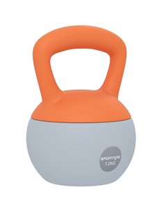 SPORTNOW 12KG Soft Kettlebell, Kettlebell with Non-Slip Handle for Home Gym, Weight Lifting, Strength Training, Orange/Grey