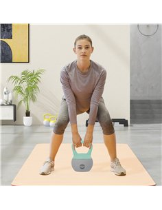 SPORTNOW 12KG Soft Kettlebell, Kettlebell with Non-Slip Handle for Home Gym, Weight Lifting, Strength Training, Green/Grey 2