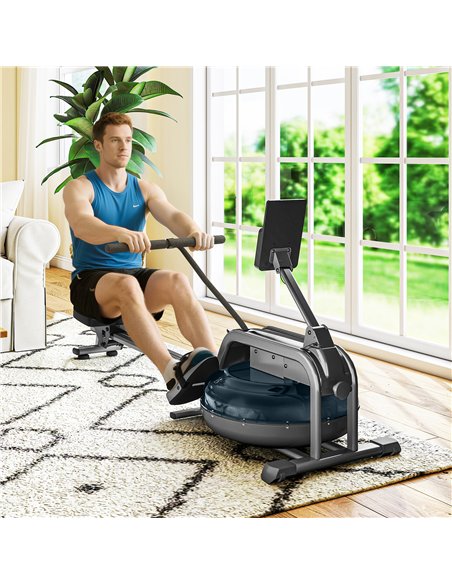 SPORTNOW Water Rowing Machine with Wheels, Vertical Storage, Adjustable Resistance, for Strength, Cardio Training - pic 160267 | FastDaddyshop