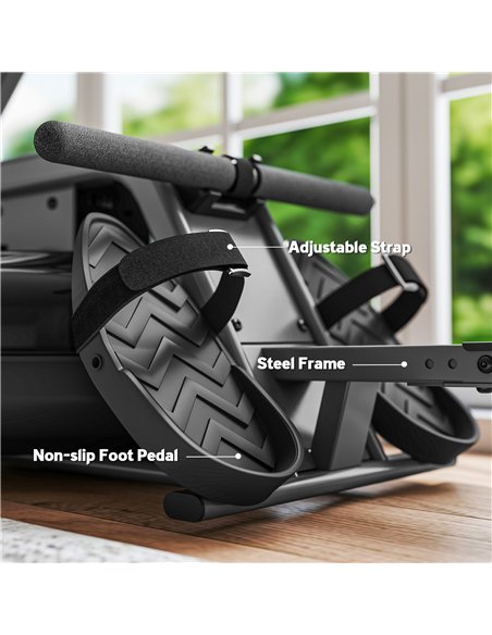 SPORTNOW Water Rowing Machine with Wheels, Vertical Storage, Adjustable Resistance, for Strength, Cardio Training - pic 160274 | FastDaddyshop