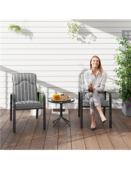 Outsunny Three-Piece Reclining Chair Set - Grey - pic 160276 | FastDaddyshop