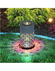 Outsunny 30 cm Tall Garden Waterfall Fountain with LED Lights and Pump, Garden Water Feature Water Fountain with Adjustable Flow 2