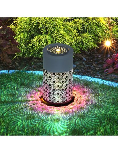 Outsunny 30 cm Tall Garden Waterfall Fountain with LED Lights and Pump, Garden Water Feature Water Fountain with Adjustable Flow
