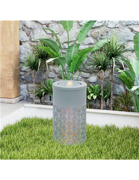 Outsunny 30 cm Tall Garden Waterfall Fountain with LED Lights and Pump, Garden Water Feature Water Fountain with Adjustable Flow - pic 160301 | FastDaddyshop
