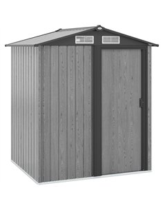 Outsunny 4.3 x 5ft Outdoor Garden Storage Shed - Grey Wood Effect