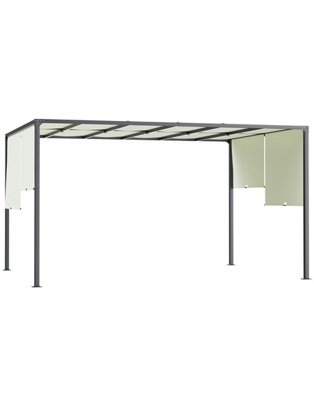 Outsunny 3 x 4m Outdoor Garden Pergola - Cream White - pic 160329 | FastDaddyshop