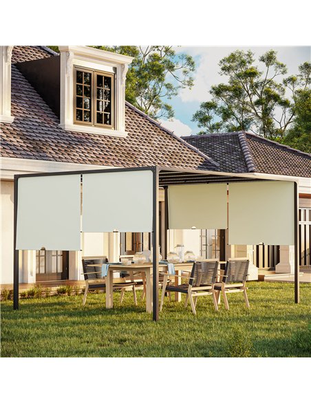Outsunny 3 x 4m Outdoor Garden Pergola - Cream White - pic 160330 | FastDaddyshop