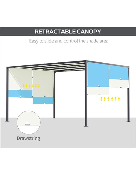 Outsunny 3 x 4m Outdoor Garden Pergola - Cream White - pic 160332 | FastDaddyshop
