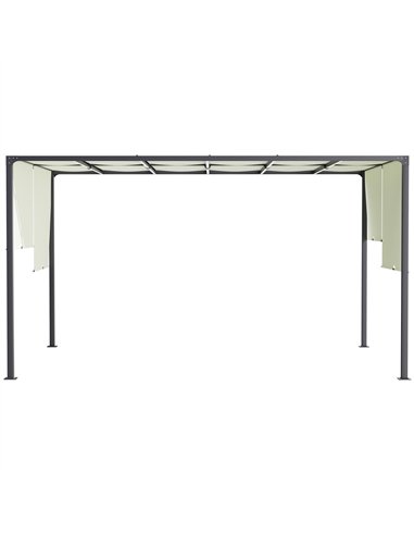 Outsunny 3 x 4m Outdoor Garden Pergola - Cream White