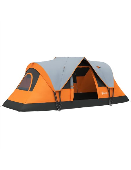 Outsunny 5-6 Man Dome Camping Tent - Orange - pic 160401 | FastDaddyshop