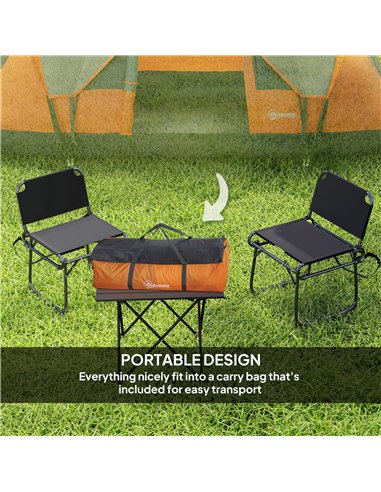 Outsunny 5-6 Man Dome Camping Tent - Orange