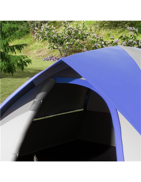 Outsunny Two Man Single Room Dome Tent, with Accessories - Dark Blue/Grey - pic 160480 | FastDaddyshop