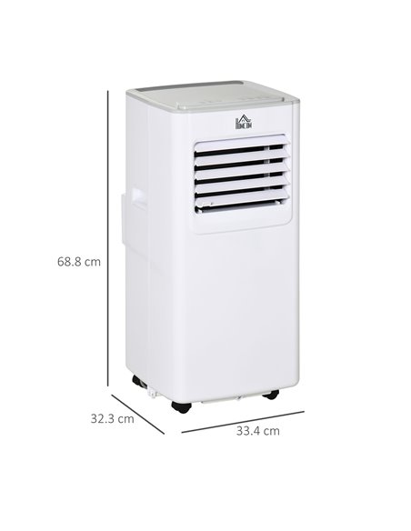 Homcom Mobile Air Conditioner with Timer, Remote, LED Display, 792W, White - pic 16050 | FastDaddyshop
