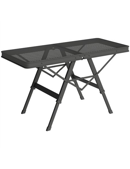 Outsunny 3 ft Folding Camping Table w/ Adjustable Heights, Portable Lightweight Outdoor Folding Picnic Table with Metal Mesh Des - pic 160509 | FastDaddyshop