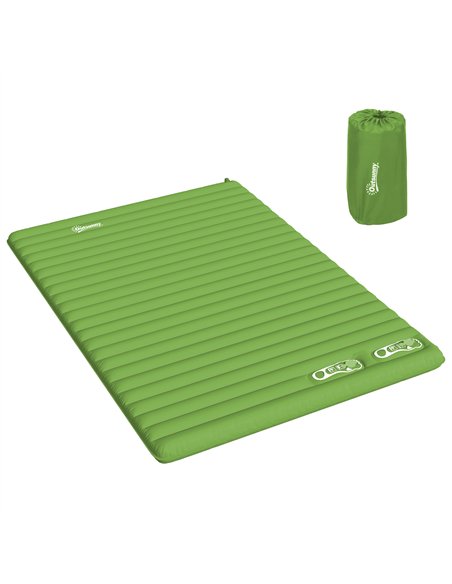 Outsunny 2 Person Camping Inflatable Mattress - Green - pic 160527 | FastDaddyshop