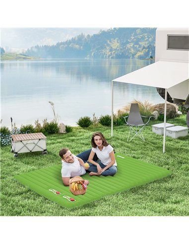 Outsunny 2 Person Camping Inflatable Mattress - Green