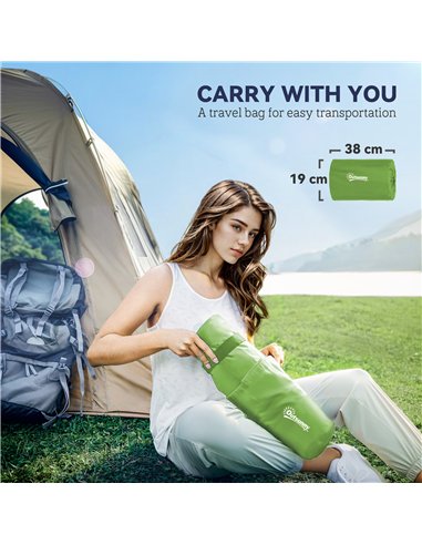 Outsunny 2 Person Camping Inflatable Mattress - Green