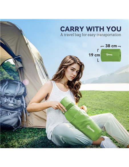 Outsunny 2 Person Camping Inflatable Mattress - Green - pic 160532 | FastDaddyshop